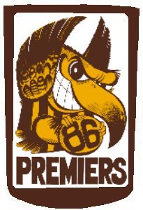 1986 Hawks Prem Stubby Holder FREE POST WITHIN AUSTRALIA